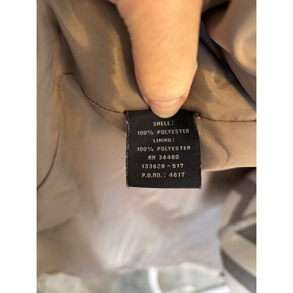 London Fog Faux Suede Barn Chore Coat XLarge Pockets Hood Lined Relaxed - Picture 8 of 9